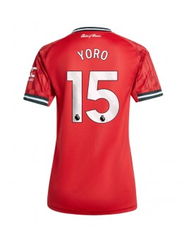 Manchester United Leny Yoro #15 Replika Hemmakläder Dam 2025-26 Kortärmad